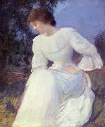 Edmund Charles Tarbell Woman in White, oil painting reproduction